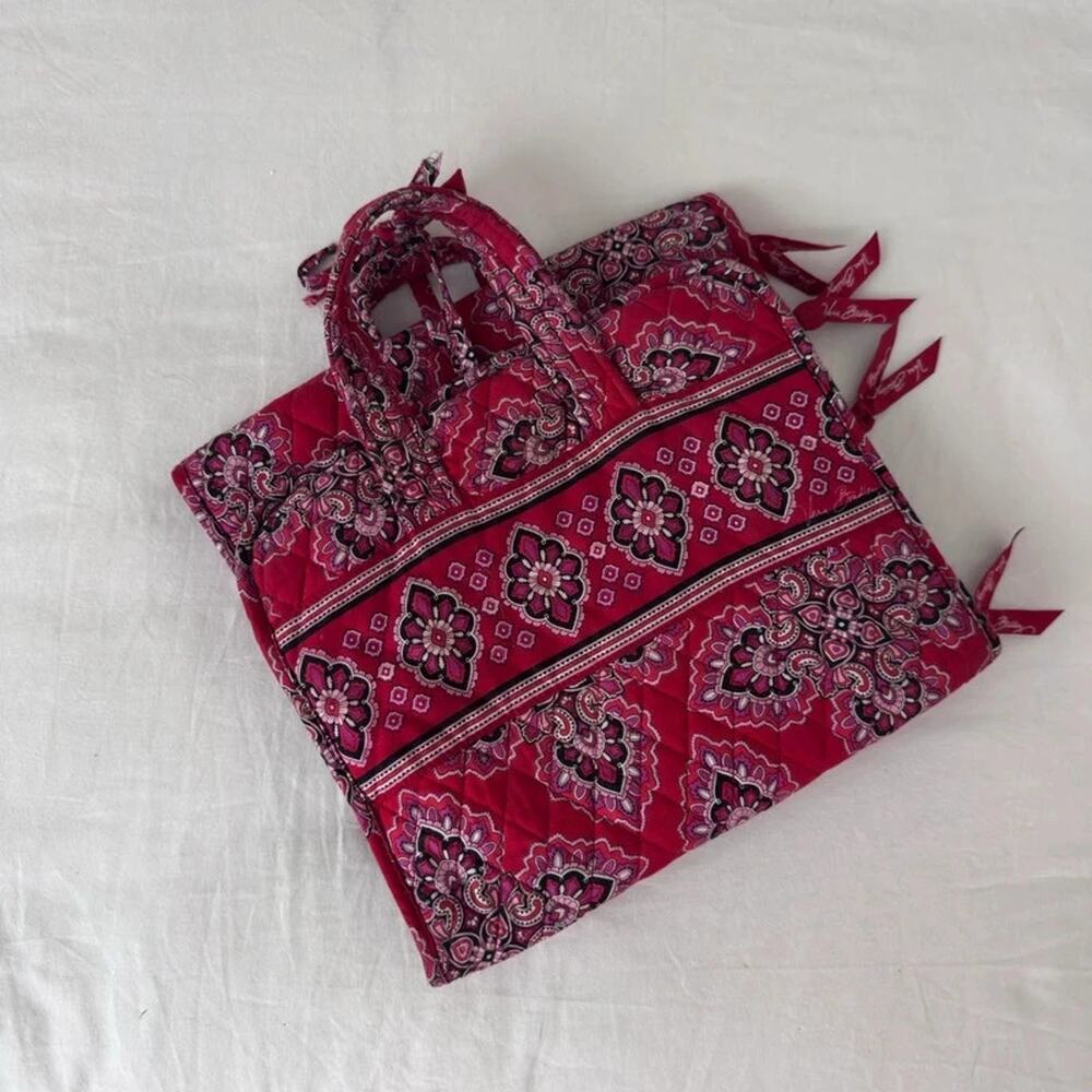 Vera Bradley Frankly Scarlet Travel Organizer Make-up Jewelry Toiletries Bag